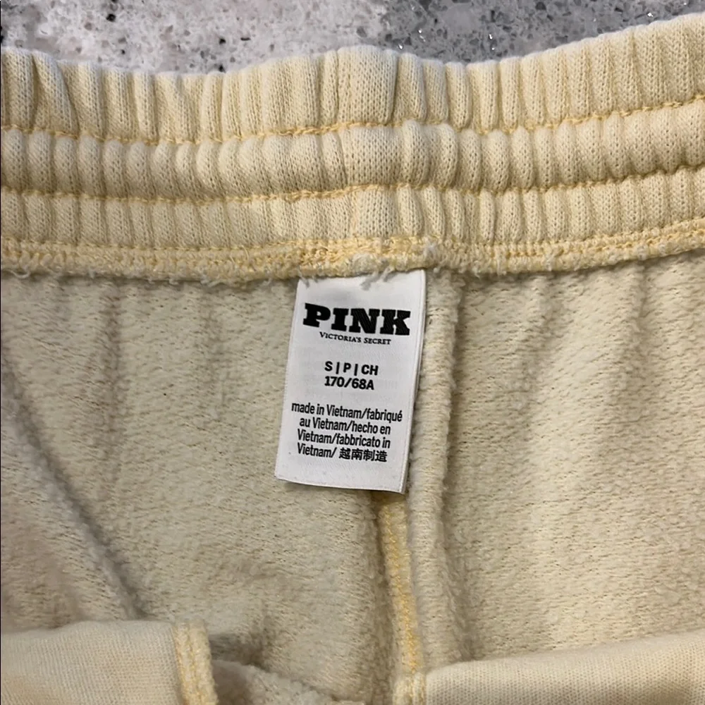 PINK Victoria's Secret Yellow Shorts with Elastic Waistband - Picture 2 of 5